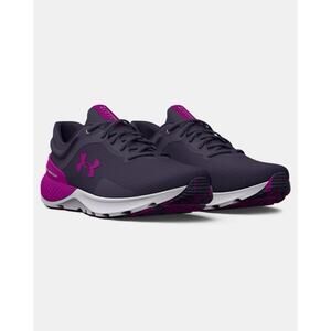 Women's UA Charged Escape 4 Marble Running Gray Purple Shoes| Size 7